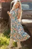 Kara Floral Tie Waist Sleeveless Holiday Long Dress by Threaded Pear sold by Zulily