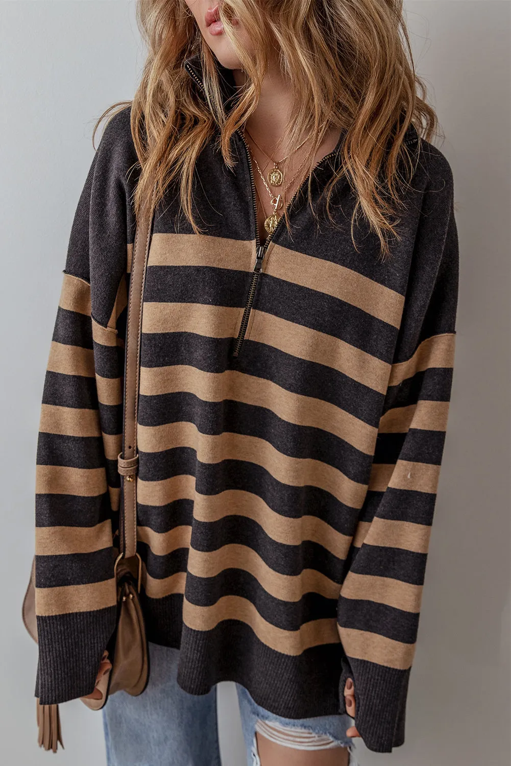 Adeline Stripe Oversized Sweater by Threaded Pear sold by Zulily product image thumbnail 5