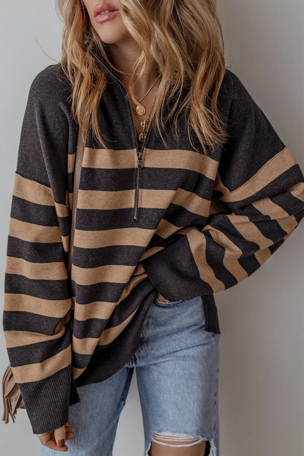 Adeline Stripe Oversized Sweater by Threaded Pear sold by Zulily product image thumbnail 3