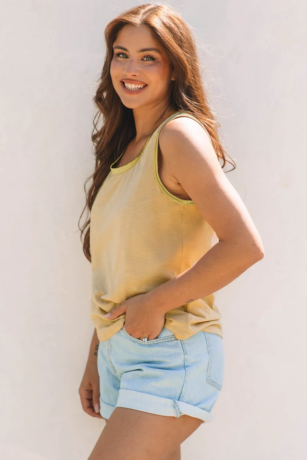 Skyla Metallic Sheen Tank Top by Threaded Pear sold by Zulily product image thumbnail 3