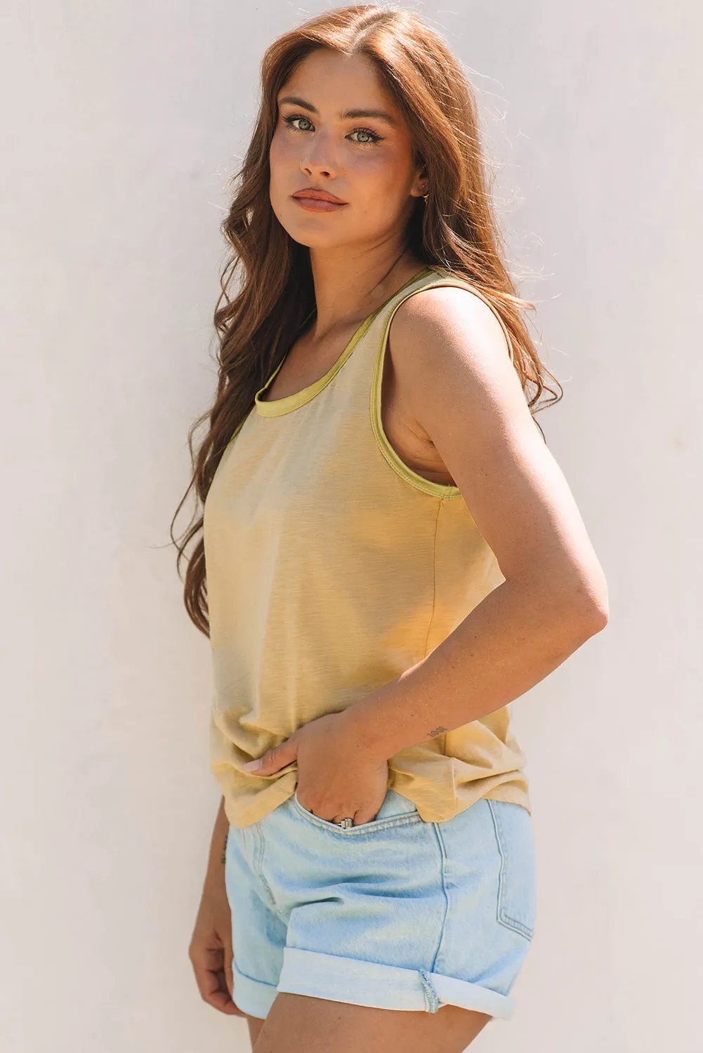 Skyla Metallic Sheen Tank Top by Threaded Pear sold by Zulily product image thumbnail 5