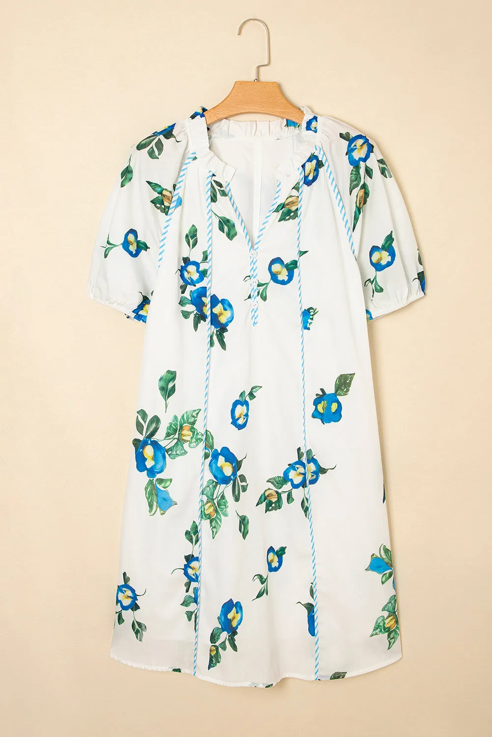 Angela Plus Size Floral V Neck Dress by Threaded Pear sold by Zulily product image thumbnail 5