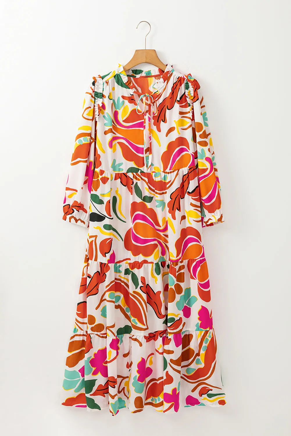 Alanna Floral Tiered Maxi Dress by Threaded Pear sold by Zulily product image thumbnail 5