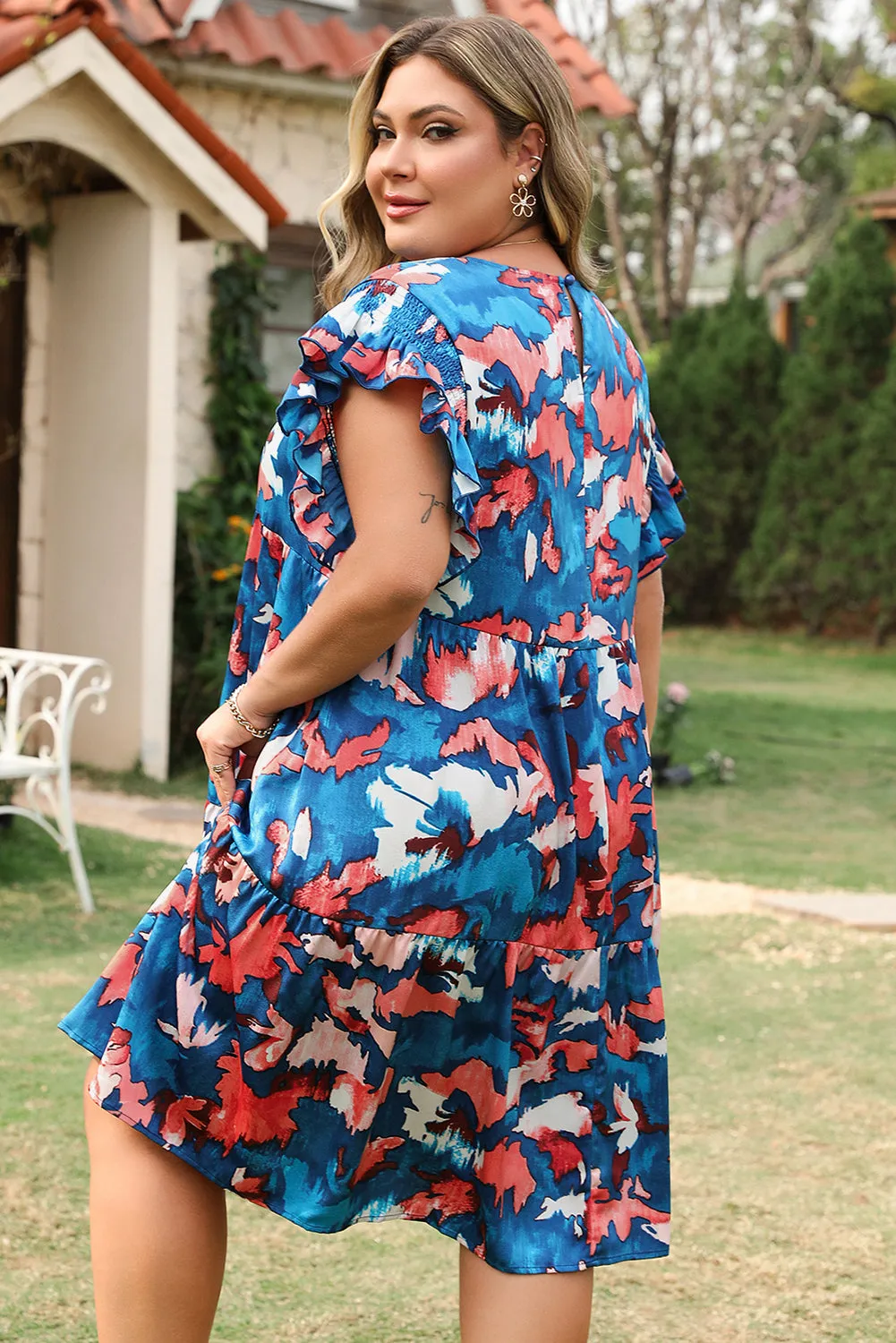 Palmer Plus Size Ruffled Short Sleeve Dress by Threaded Pear sold by Zulily product image thumbnail 2
