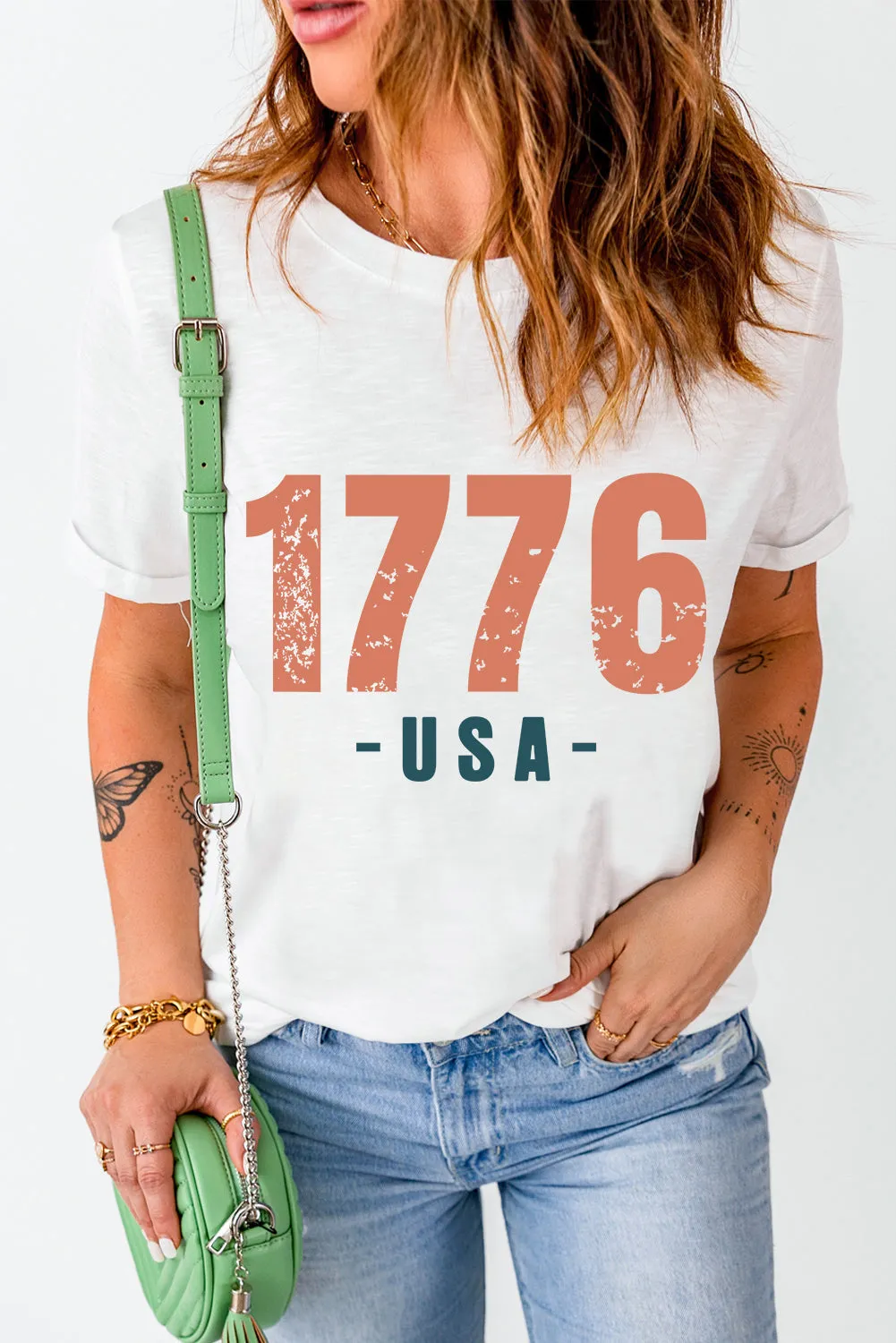 1776 USA Vintage Graphic Tee by Threaded Pear sold by Zulily product image thumbnail 3