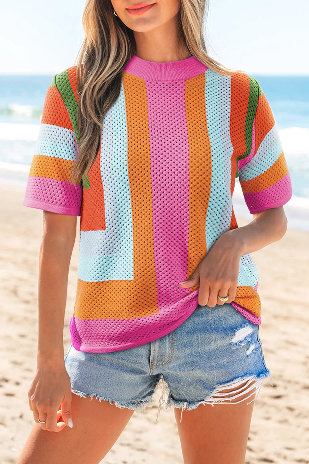 Marianna Eyelet Casual Sweater Top by Threaded Pear sold by Zulily product image thumbnail 3