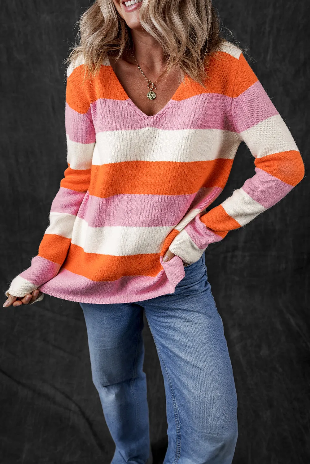Laylani Stripe Casual Sweater by Threaded Pear sold by Zulily product image thumbnail 4
