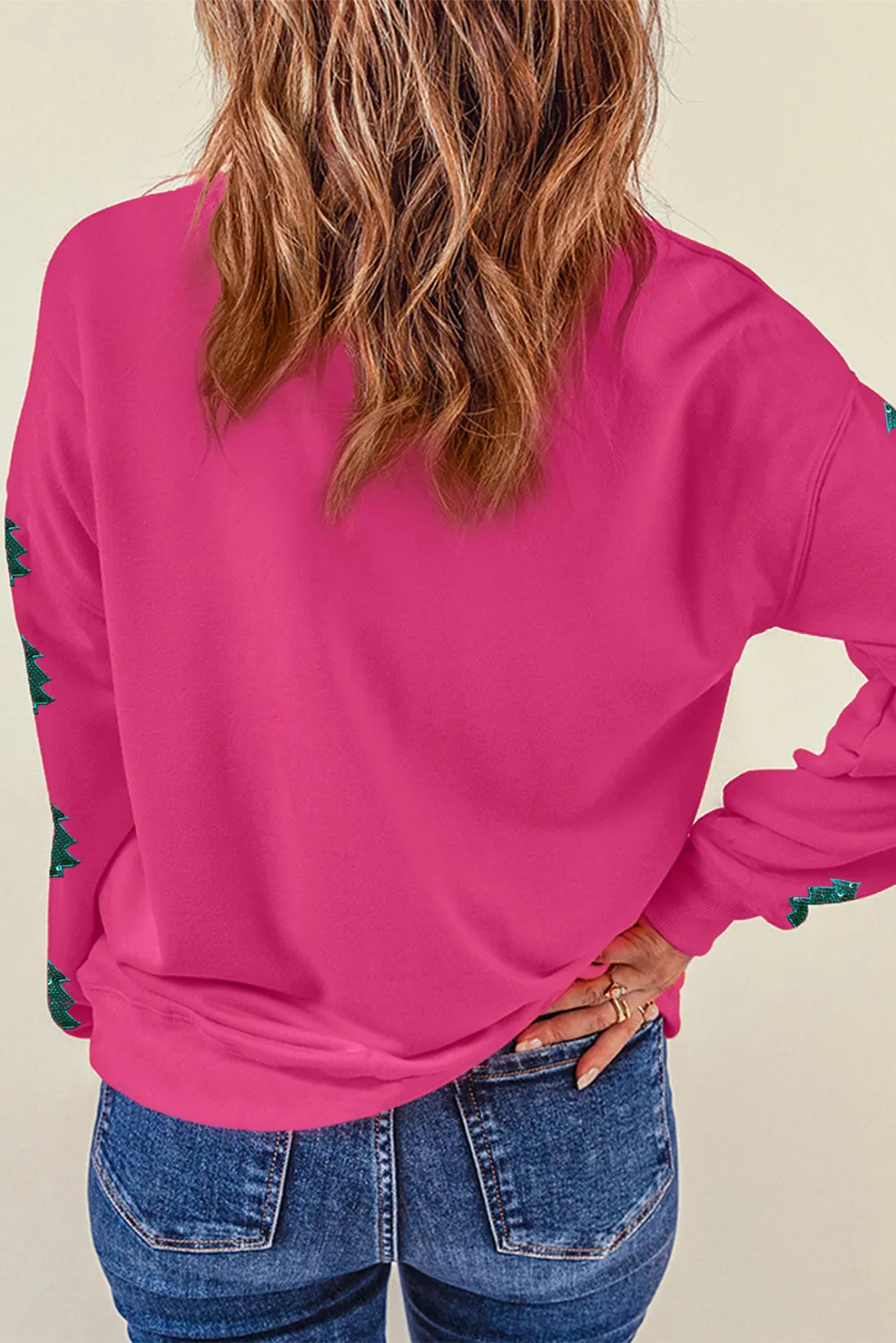 MERRY Christmas Tree Sequin Patchwork Sweatshirt by Threaded Pear sold by Zulily product image thumbnail 2