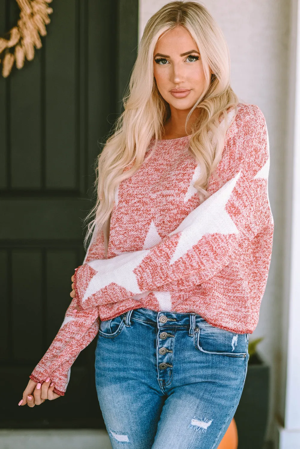 Katharine Star Spangled Casual Knit Sweater by Threaded Pear sold by Zulily product image thumbnail 3