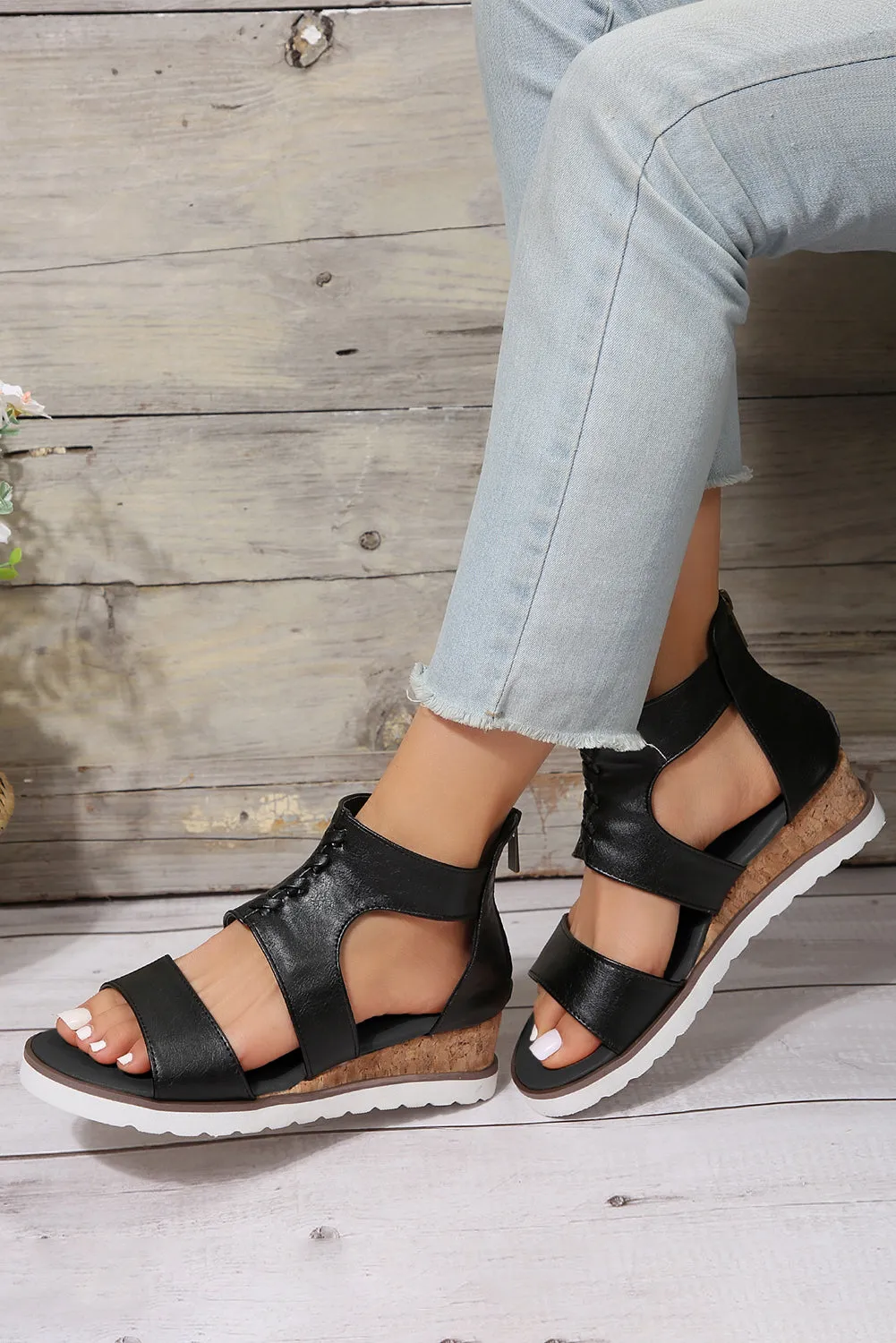 Nora Crisscross Hollowed Gladiator Sandals by Threaded Pear sold by Zulily product image thumbnail 4