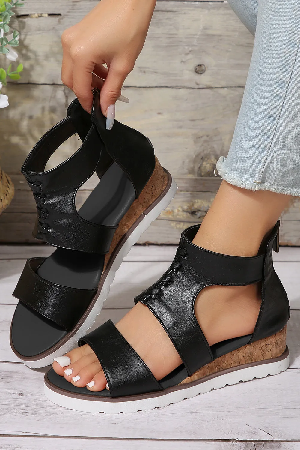 Nora Crisscross Hollowed Gladiator Sandals by Threaded Pear sold by Zulily product image thumbnail 5