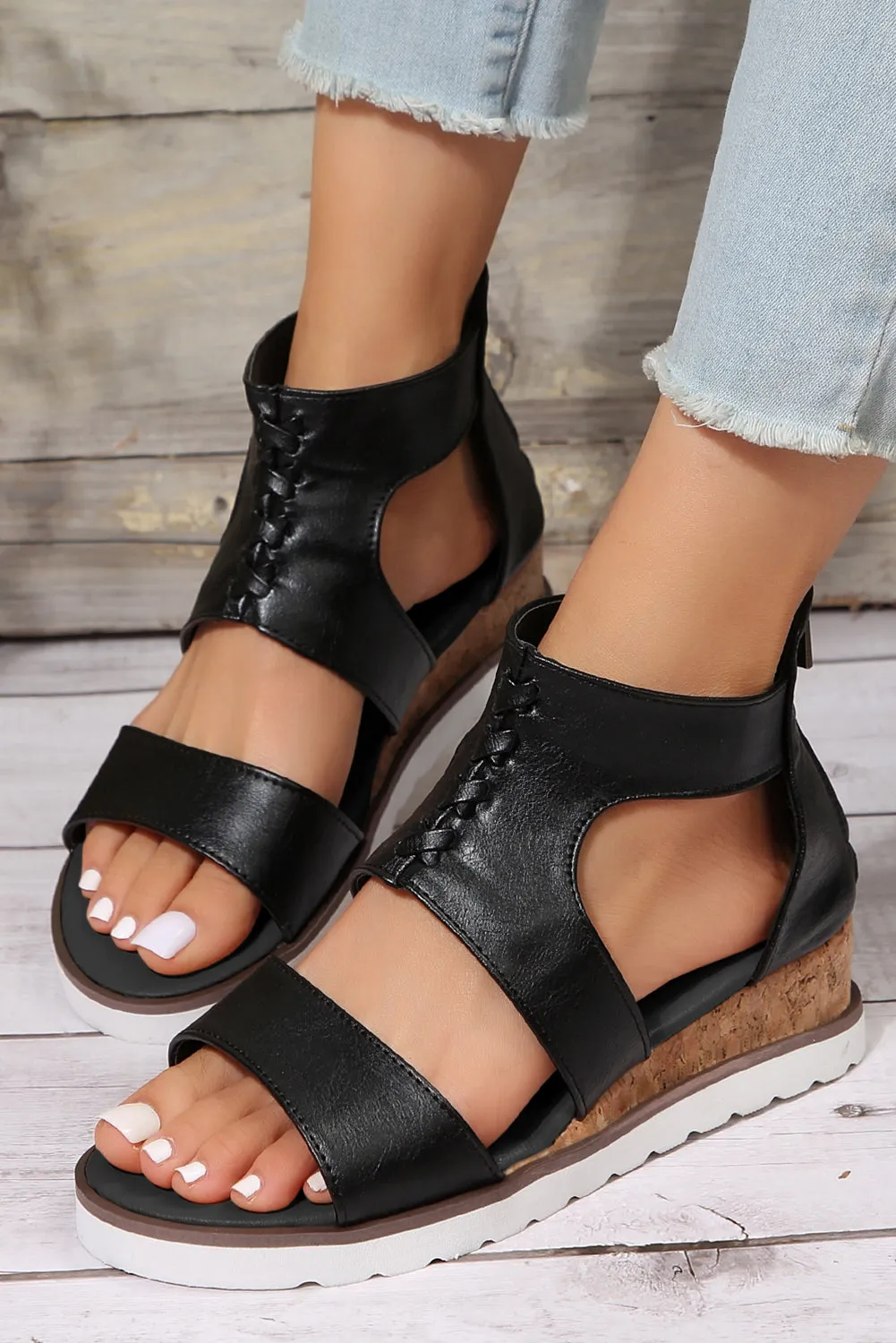 Nora Crisscross Hollowed Gladiator Sandals by Threaded Pear sold by Zulily product image thumbnail 2