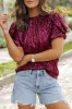 Lenora Glittering Sequin Short Bubble Sleeve Blouse by Threaded Pear sold by Zulily