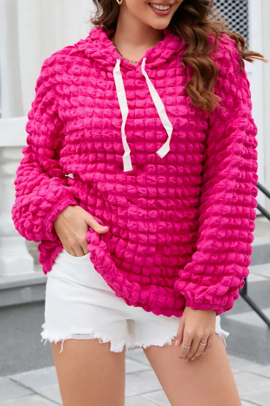 Brynn Bubble Textured Waffle Hoodie by Threaded Pear sold by Zulily