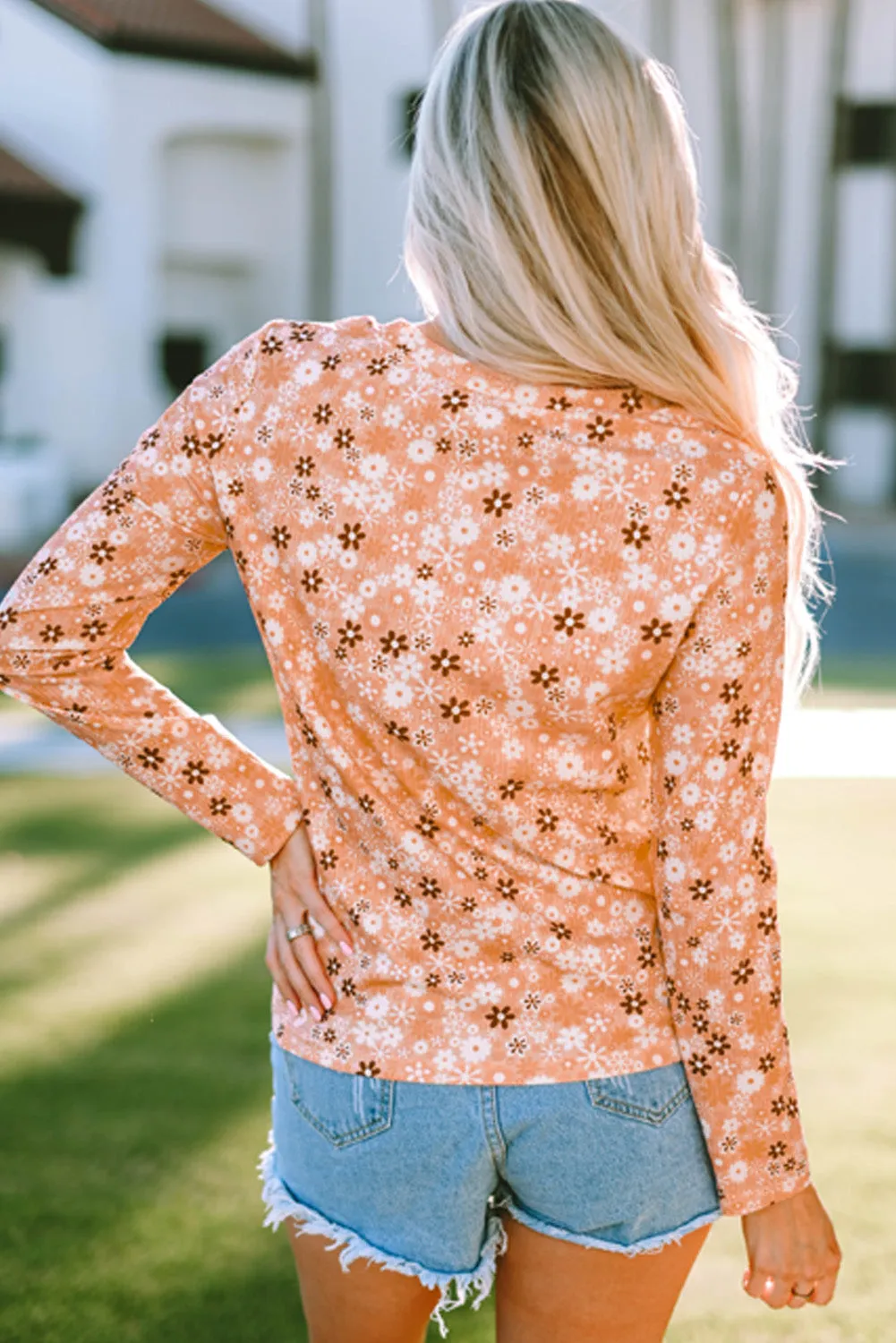 Whitney Floral Knit Long Sleeve Top by Threaded Pear sold by Zulily product image thumbnail 2
