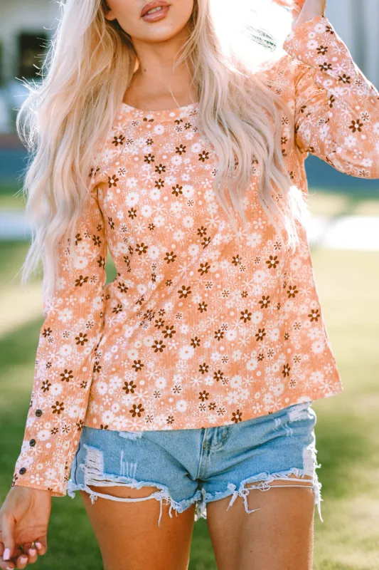 Whitney Floral Knit Long Sleeve Top by Threaded Pear made by Zulily