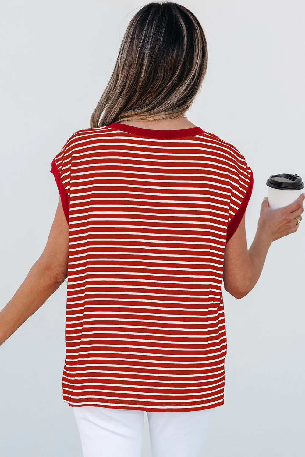 Annika Stripe Round Neck Tank Top by Threaded Pear sold by Zulily product image thumbnail 2