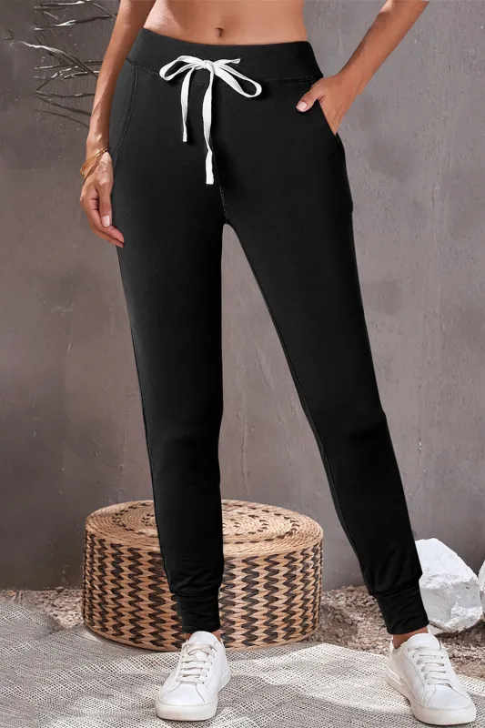 River Drawstring Waist Pocketed Leggings by Threaded Pear sold by Zulily
