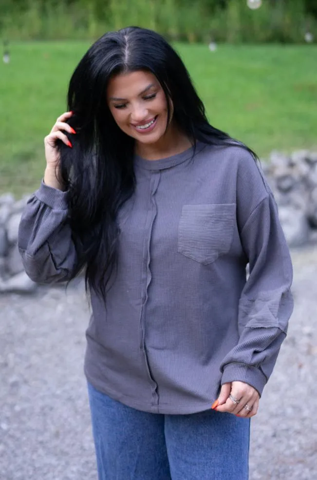 Kairi Exposed Seam Waffle Knit Top by Threaded Pear sold by Zulily product image thumbnail 4