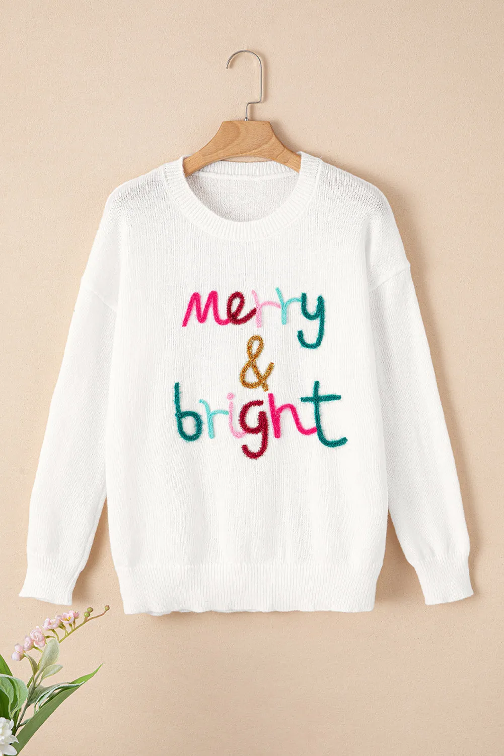 Selah Merry & Bright Round Neck Casual Sweater by Threaded Pear sold by Zulily product image thumbnail 4