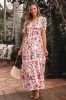 Kaitlyn Floral Short Sleeve Maxi Dress by Threaded Pear sold by Zulily