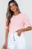 Scarlet Flower Textured Short Sleeve Top by Threaded Pear sold by Zulily