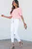 Scarlet Flower Textured Short Sleeve Top by Threaded Pear sold by Zulily