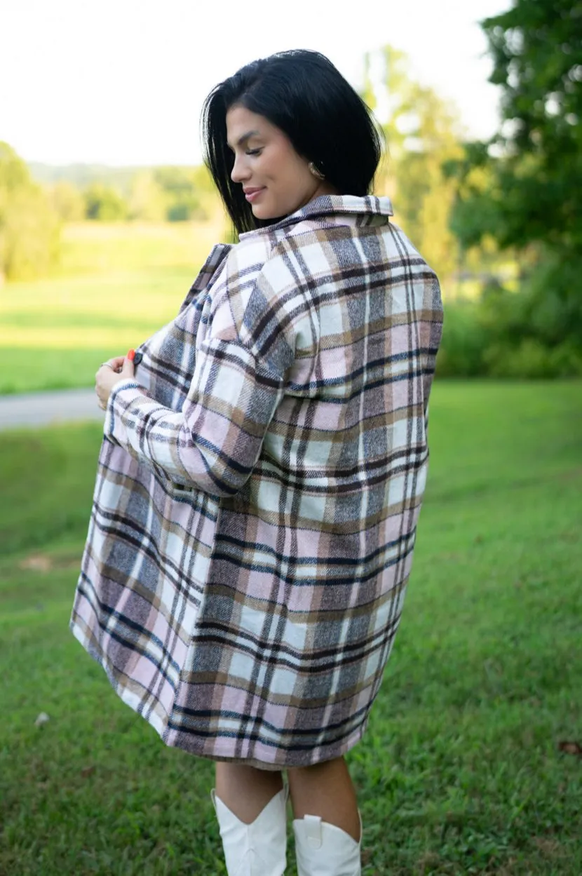 Lilia Plaid Button Up Lapel Jacket by Threaded Pear sold by Zulily product image thumbnail 2