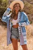 Ariah Aztec Print Open Front Knitted Cardigan by Threaded Pear sold by Zulily