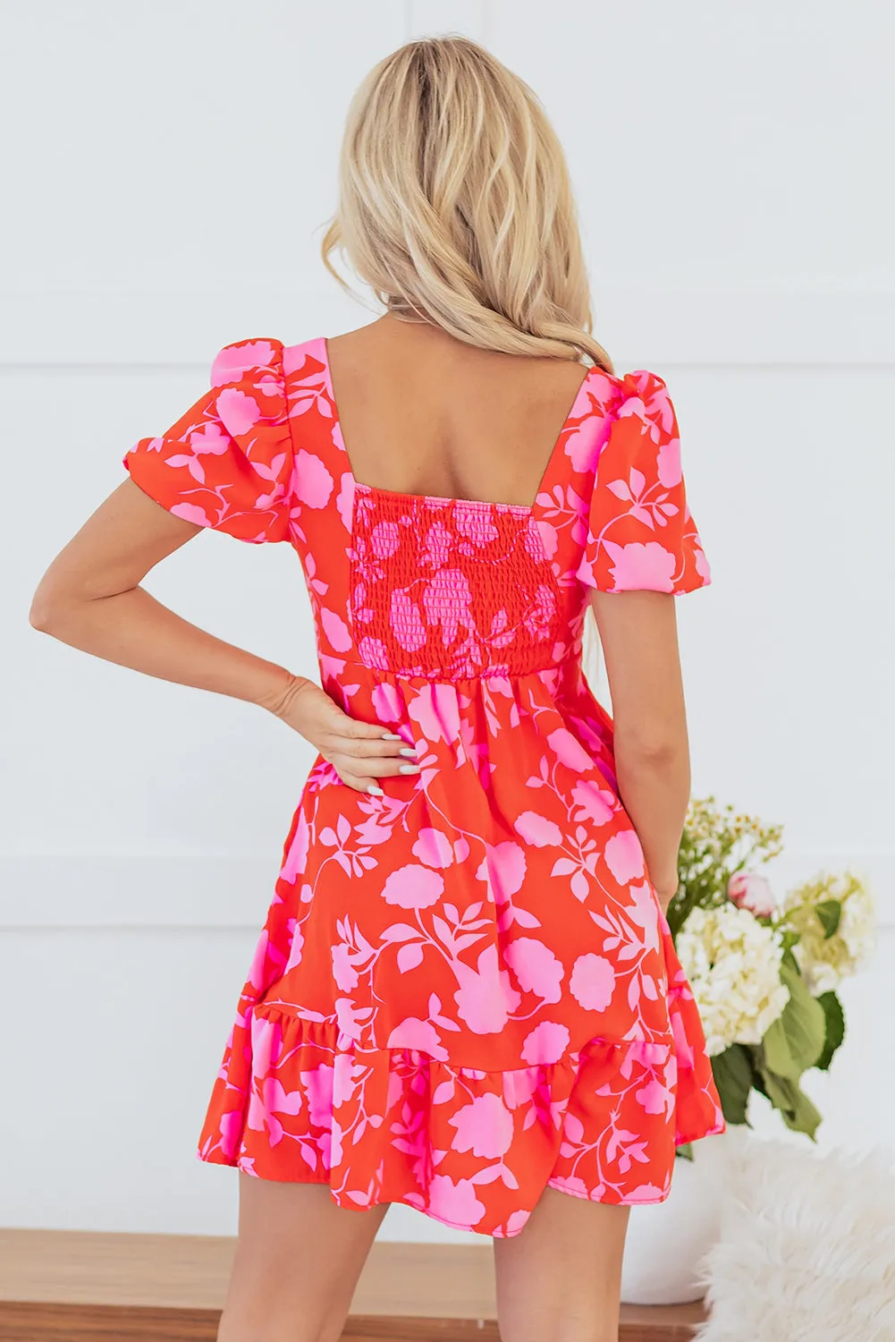 Kayla Floral Sweetheart Neck Dress by Threaded Pear sold by Zulily product image thumbnail 2