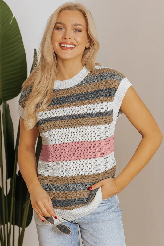 Selah Eyelet Knit Short Sleeve Sweater by Threaded Pear sold by Zulily