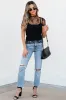 Ensley Sheer Mesh Short Sleeve Blouse by Threaded Pear sold by Zulily