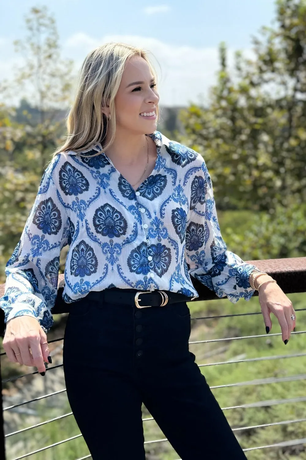 Mila Pattern Button Top by Threaded Pear sold by Zulily product image thumbnail 3