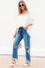 Bellamy Frilly Off Shoulder Lace Insert Sleeve Textured Blouse by Threaded Pear sold by Zulily