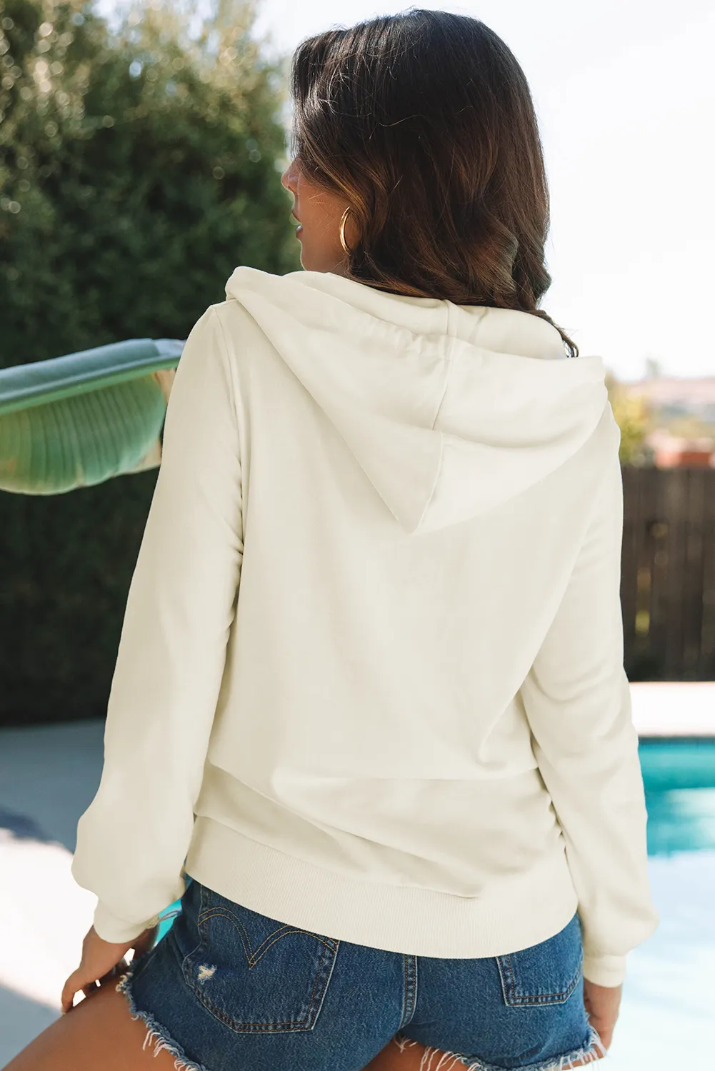 Daisy Striped Patchwork Zipper Hoodie by Threaded Pear sold by Zulily product image thumbnail 3