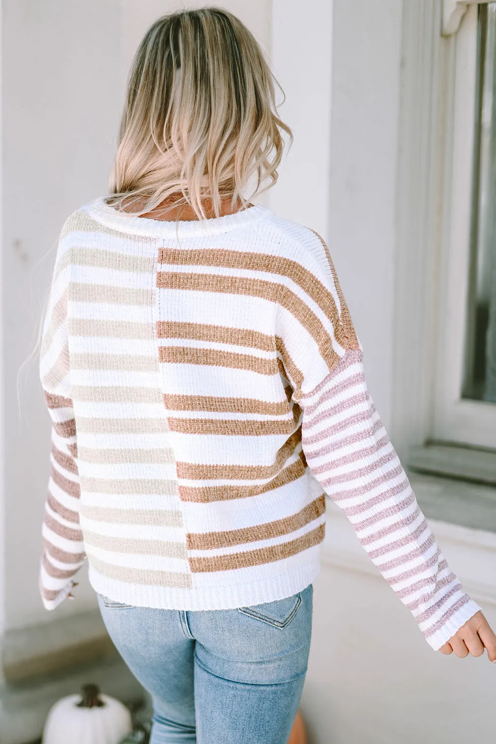 Magnolia Stripe Slouchy Sweater by Threaded Pear sold by Zulily product image thumbnail 2