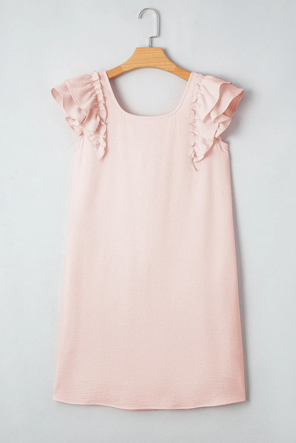 Abigail Textured Flutter Sleeve Bow Back Mini Dress by Threaded Pear sold by Zulily product image thumbnail 5