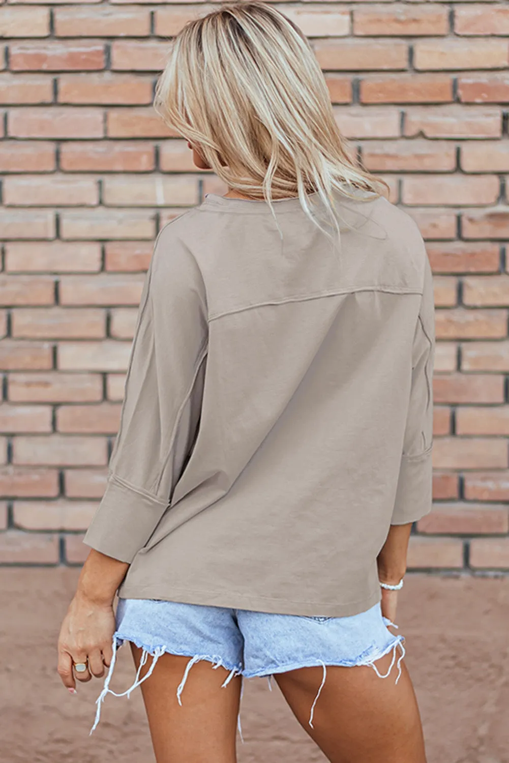 Naomi Floral Starbust Exposed Seam Mineral Wash Top by Threaded Pear sold by Zulily product image thumbnail 2