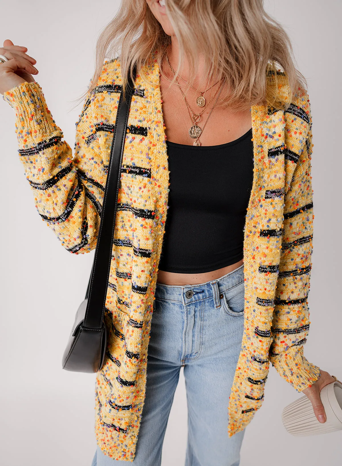 Morgan Pom Pom Knit Cardigan by Threaded Pear sold by Zulily product image thumbnail 3