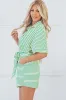 Annabelle Stripe Buttoned & Tie Romper by Threaded Pear sold by Zulily