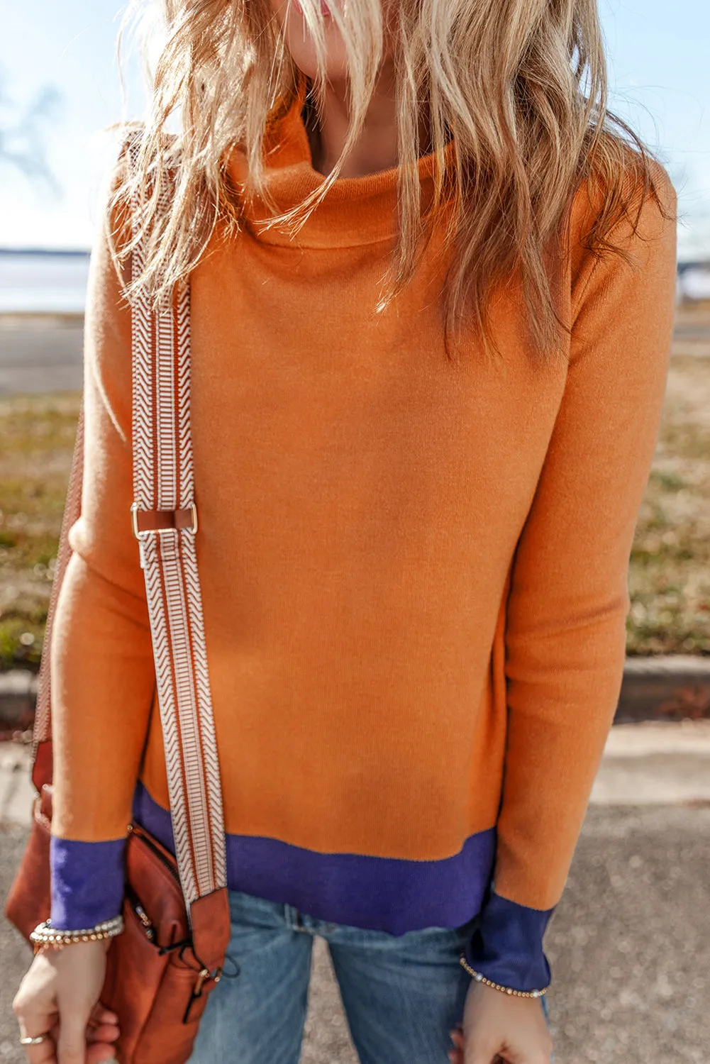 Evangeline Contrast Edge Slim Fit Sweater by Threaded Pear sold by Zulily product image thumbnail 5