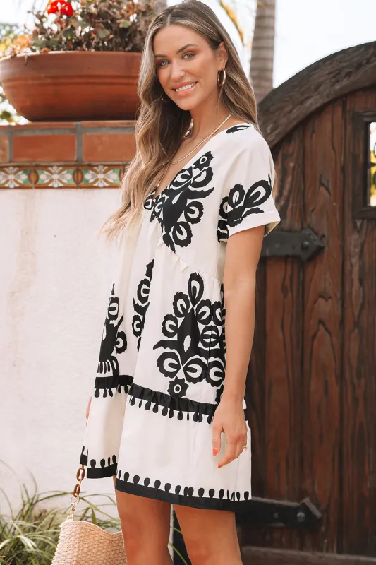 Leyla Vintage High Waist Short Sleeve Dress by Threaded Pear sold by Zulily
