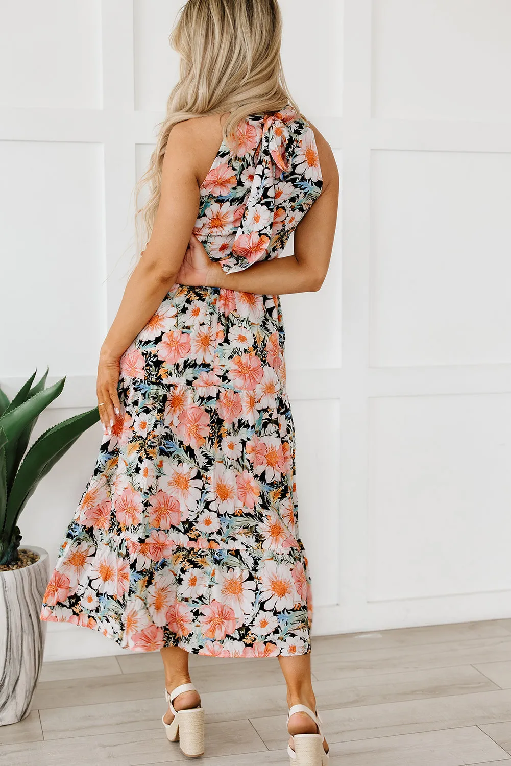 Clementine Floral Print Ruffled Maxi Dress by Threaded Pear sold by Zulily product image thumbnail 2