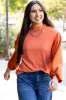June Swiss Dot Balloon Sleeve Loose Blouse by Threaded Pear sold by Zulily