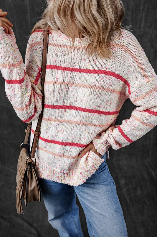 Ruthie Striped Confetti Knit Sweater by Threaded Pear sold by Zulily