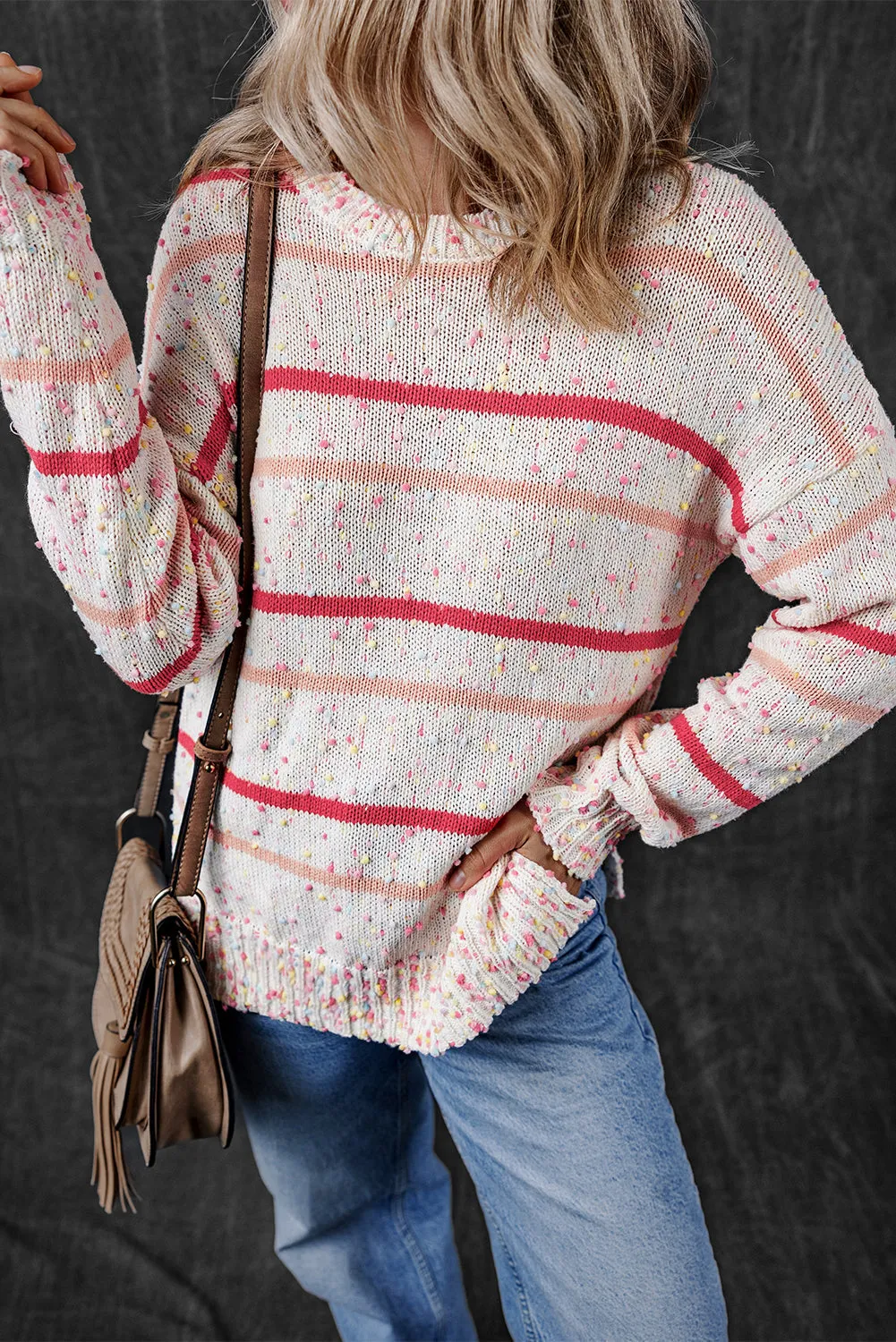 Ruthie Striped Confetti Knit Sweater by Threaded Pear sold by Zulily
