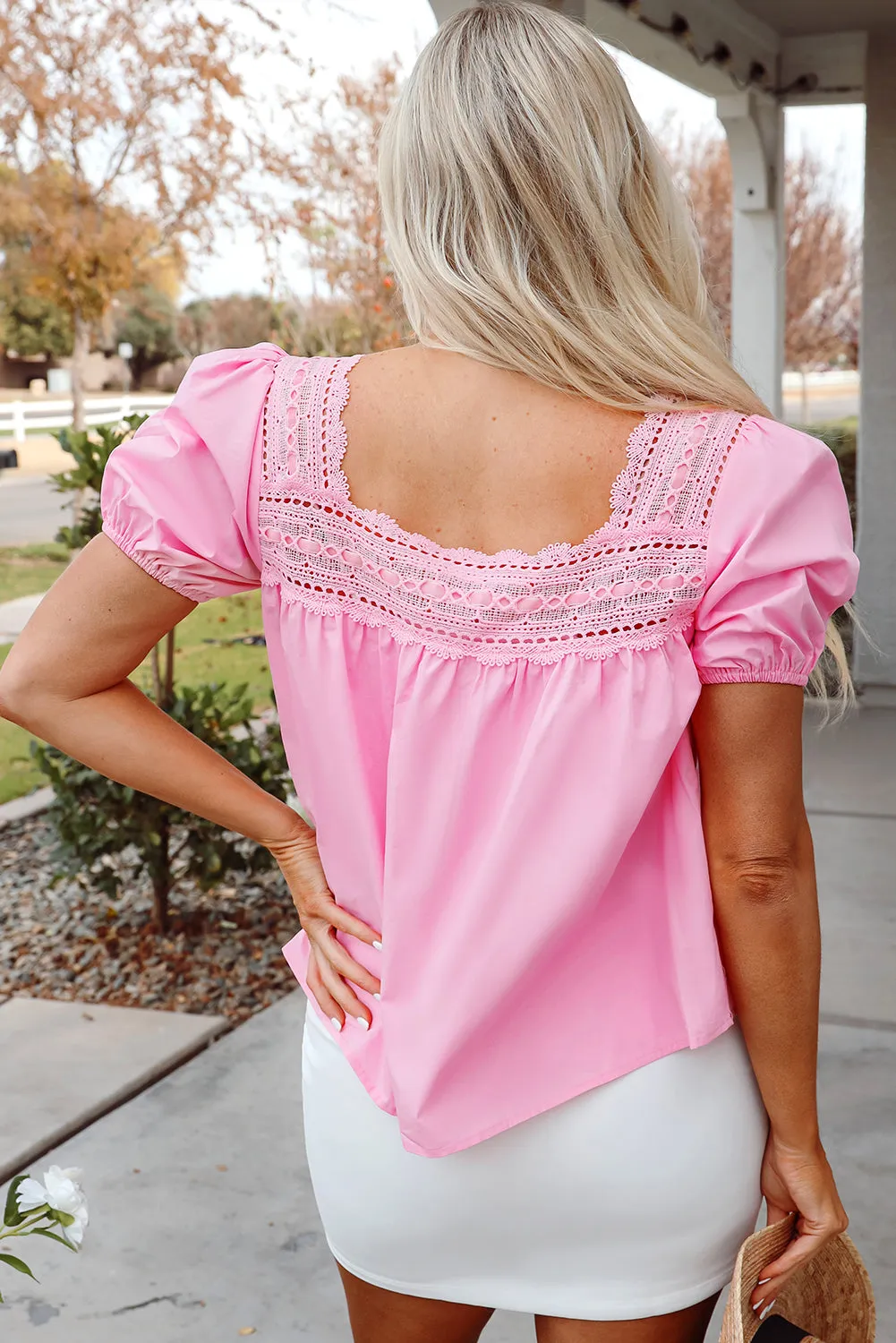Emely Lace Square Neck Blouse by Threaded Pear sold by Zulily product image thumbnail 2