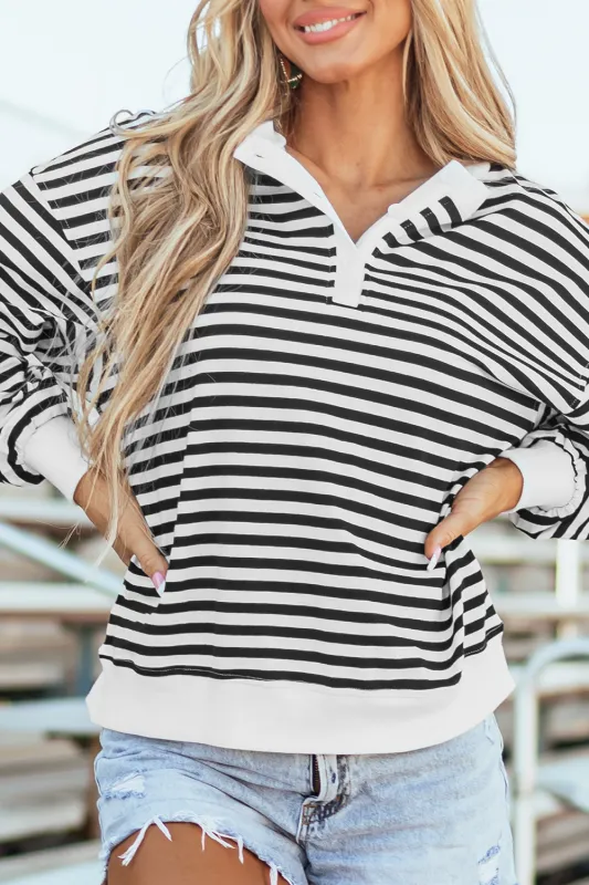 Amara Stripe Oversized Sweatshirt by Threaded Pear made by Zulily