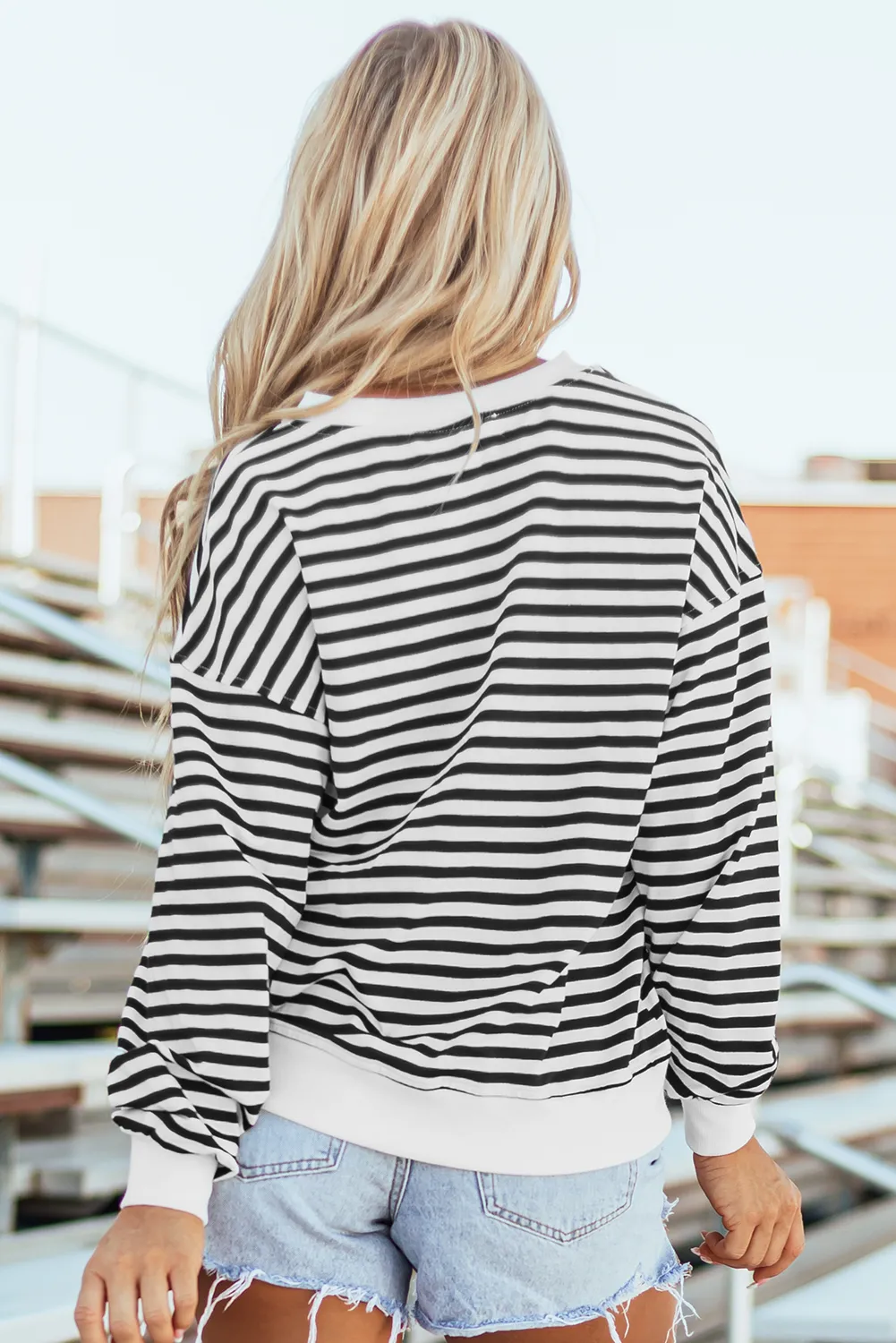 Amara Stripe Oversized Sweatshirt by Threaded Pear sold by Zulily product image thumbnail 2