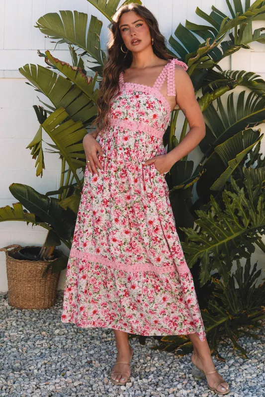 Sasha Floral Lace Tied Strap Dress by Threaded Pear sold by Zulily